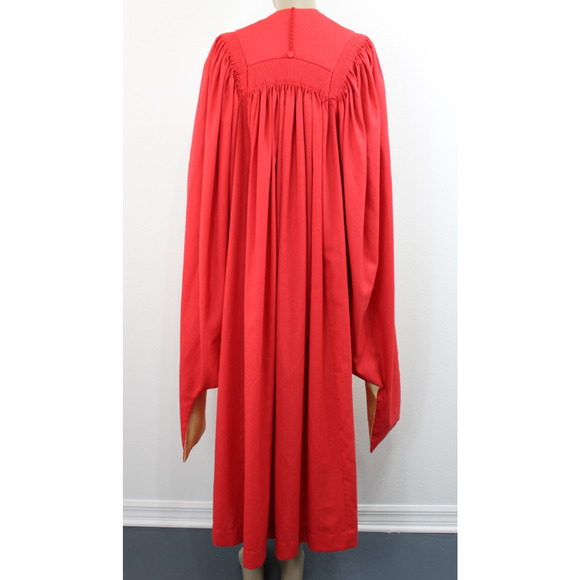 Vintage J. Wippell & Co Red & Gold Graduation Academic Robe Gown 52" England - Picture 5 of 12